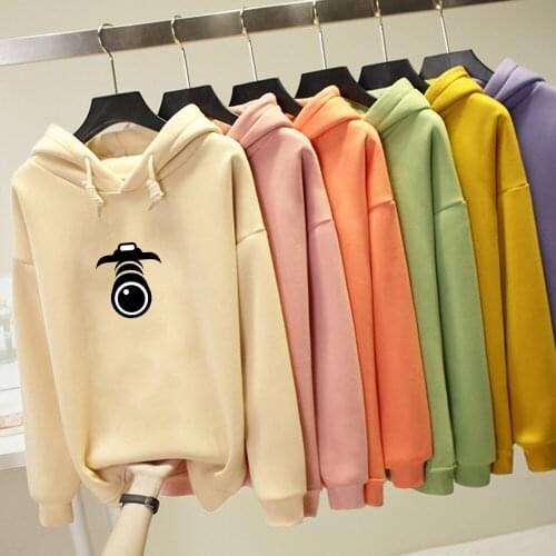 Camera Print Creative Graphics Kawaii Kpop Sweatshirt Winter Streetwear Plus Size Hoodies Women Harajuku for Girls Punk Hip Hop
