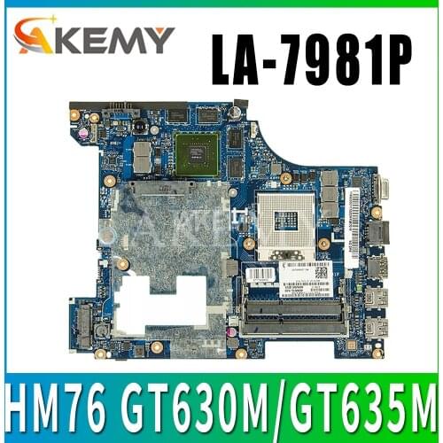 LA-7981P laptop motherboard mainboard For Lenovo G580 QIWG5_G6_G9 LA-7981P REV: 1.0 PGA989 HM76 DDR3 GT610M Teste