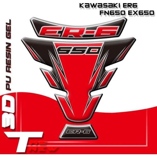 Hot sell Motorcycle Tank Sticker Decals 3D Tank Pad Fish Bone Sticker Tank Pad Protector For Kawasaki ER6 F N 650 EX650 06 - 14