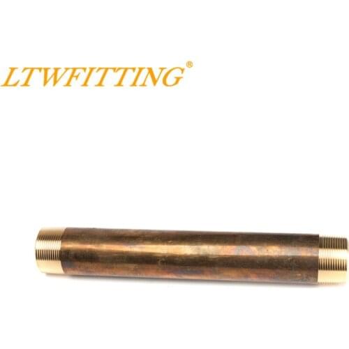 LTWFITTING Brass Pipe 8" Long Nipple Fitting 1-1/2" Male NPT Air Water