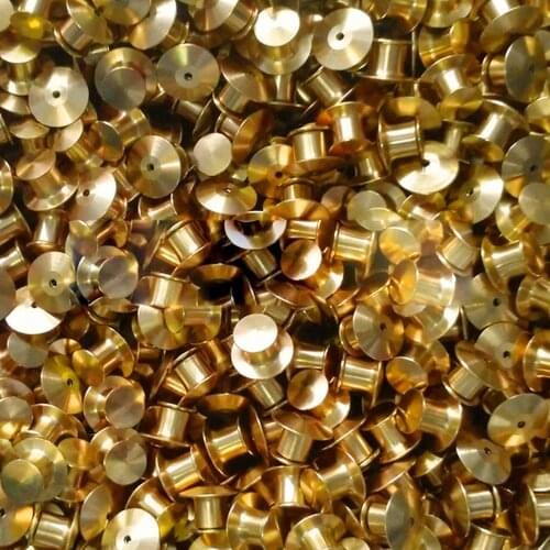 30PCS Metal Pin Locking Backs Keepers Locks for Name Tags Badge Jewelry Brooches Books Collection Gold