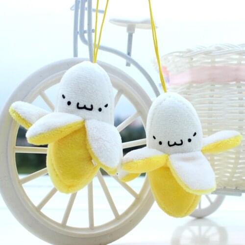 Cute Cellphone Decoration Accessories Cell Phone Strap Charm Mobile Phone Skinned banana Plush Doll Phone Strap Pendant
