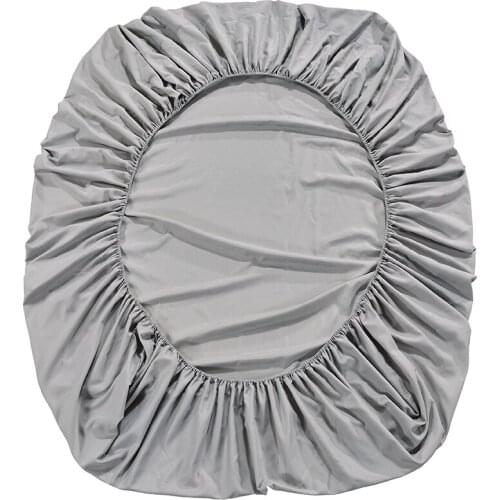 Soft Fitted sheet With Elastic Band solid Bed Sheet Cover-Wrinkle,Fade,Stain and Abrasion Resistant Sheets