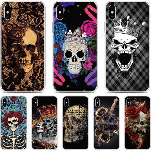 Soft Silicone Skull Bone Phone Case For Vodafone Smart V11 V10 N10 V8 X9 N8 N9 Lite C9 E8 E9 Prime 6 7 Back Protective Cover