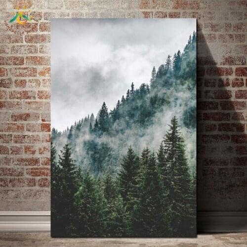 Nature Green Landscape Wall Picture Pop Art Frames Posters and Prints Canvas Painting Nordic Home Decoration for Living Room