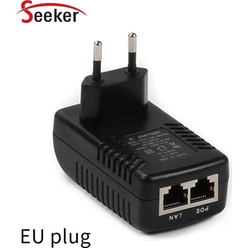 New Ethernet POE Injector DC12V 1A 12W Wall Plug POE Switch Power Adapter EU/US/AU/UK plug Optional