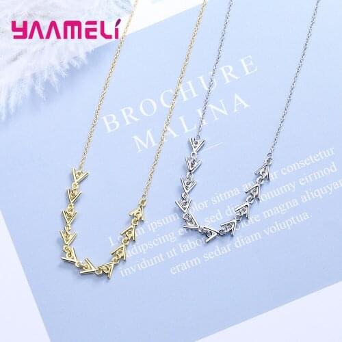 HOT SALE 925 Sterling Silver Jewelry Necklace Cute Fishbone Clavicle Chain Necklaces Nice Femme Women S925 Gift Jewellery