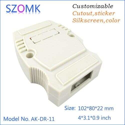 Pcb enclosure plastic junction box (4 pcs) 102*80*22mm din rail electronics project box electrical instrument enclosure