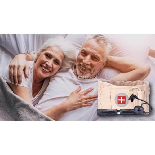 Waist Air Traction Brace Belt Spinal lumbar Support Back Relief Belt Backach Pain Release Massager Unisex Physio Decompression