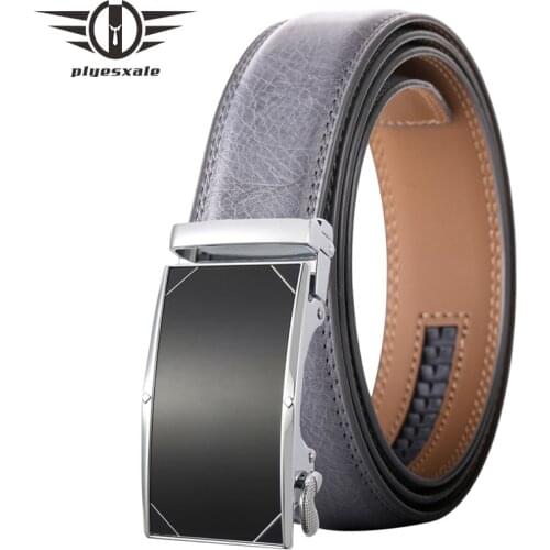 Blue Black Brown Leather Belt Men 2021 High Quality Alloy Automatic Buckle 3.5cm Width Belts For Men Brand Designer Luxury B427
