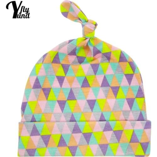 Lovely Rose Flowers Pattern Baby Hats Fashion Print Knotted Newborn Cap DIY Clothing Decoration Infant Headwear Hair Accessories