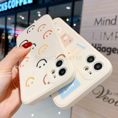 Fuuny Smiley Phone Case For iphone 11 xs max 12 pro max mini 7 x 8 xr plus 6 6s se 2020 silicone protective cover shell conque