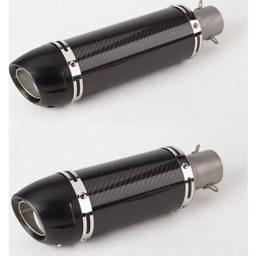 Universal 51mm Motorcycle Modified Exhaust Pipe muffler Carbon Fiber Exhaust silencer For LC150 MT7 Z250 Y15 K7