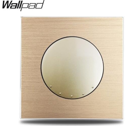 Wallpad Gold L6 1 Gang Intermediate Wall Switch Brushed Satin Gold Aluminum Plate