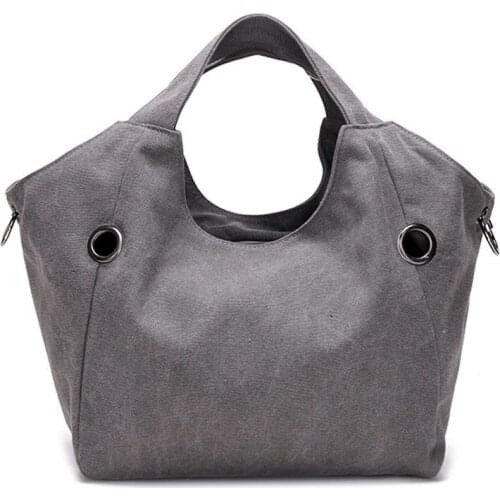 Womens bag Canvas Handbags Vintage Shoulder bag Large capacity Vintage Female Top-Handle Bags Ladies Bolsos