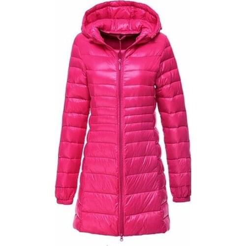 Women Duck Warm Jackets Pop Arrival Spring Autumn Winter Coat Womens Long Ultra Light Parka Coats Ladies Hooded 5XL 6XL Parkas