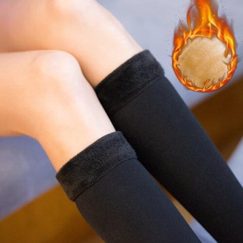 Jeseca Winter Thick Warm Womens Stockings Cashmere Wool Knee High Socks Homewear Boots Floor Sleeping Sock Thigh High Snow Sock