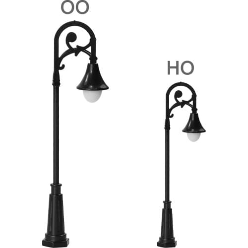 10pcs Model Trains OO HO N Scale Street Lights Lamps Vintage LEDs Warm White LFT07