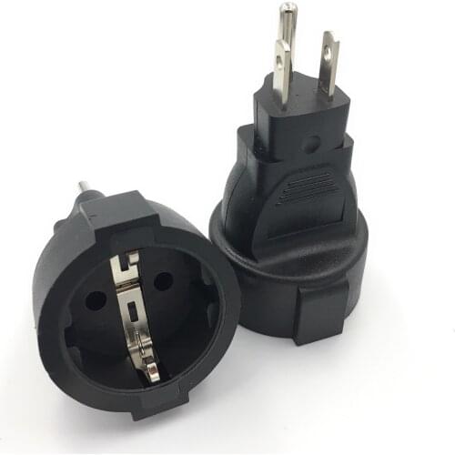 10pcs EU to US american plug adapter EU Germany French to US converter electrical AC power adaptor Germany French female socket
