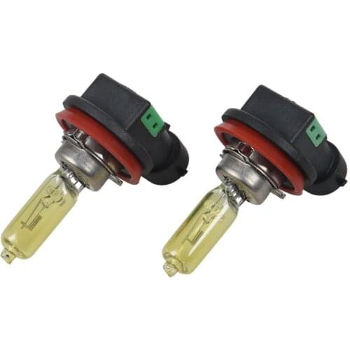2X H8 35W Hyper Yellow HID Xenon Fog Light Headlight Lamp Halogen Bulb 2500K 12V