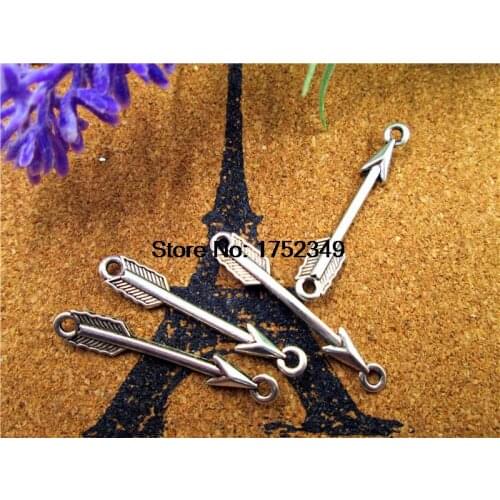 25pcs--Arrow connectors,Antique tibetan silver Arrow Charms, Arrow Pendants,Craft Supplies 38x6mm