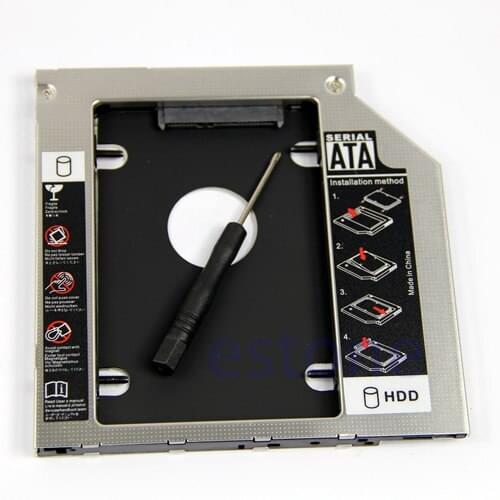 2nd 9.5mm SATA HDD SSD Hard Drive Caddy Bay for MacBook Pro 13" 15" 17" SU