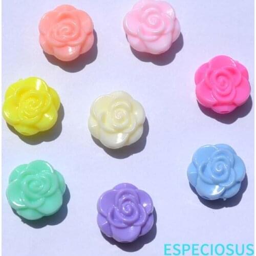 DIY Jewelry Making Accessories 16MM Acrylic Flower Charms Multi Color Rose Beads Earring Pendants Bracelet Making Spacer 30pcs