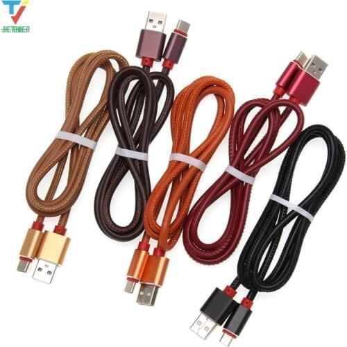 500pcs/lot High-quality Type-c Micro Usb 5pin 8pin Serpentine Leather Data Cable for Iphone Huawei Xiaomi wholesale cheap