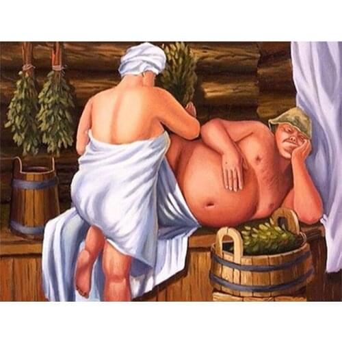 5D DIY Diamond Painting "Couple Bathe" Embroidery Full Round/Square Craft Diamond Cross Stitch Rhinestone Mosaic