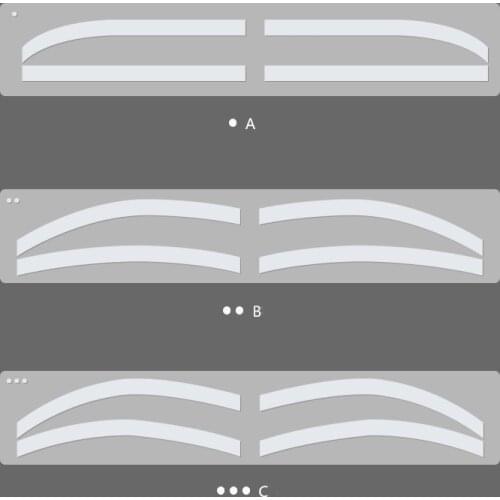 6 Pair Eyebrow Tattoo Shaping Fixed Template Auxiliary Sticker Disposable Portable Templates Eyebrow Stencil Semi Permanent Tool