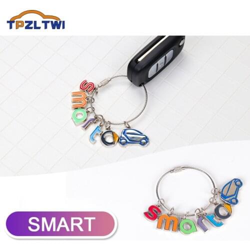 Car Keychain Key Ring Chain For Smart Fortwo Forfour 453 451 450 452 454 Crossblade Roadster Cabrio City-Coupe Roadster Coupe