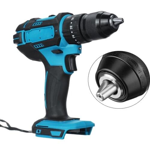 18V 21V 3 in 1 Wireless Electric Drill 95Nm Hammer Screwdriver with LED Light 10mm Cordless Impact Drill for Makita 18V Battery