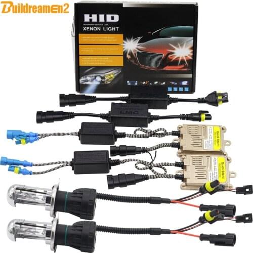 Buildreamen2 H4 Hi/Lo 55W Canbus HID Bi Xenon Kit Decoder AC Lamp Ballast Anti Error Flicker 3000K-8000K 12V Car Light Headlight