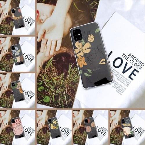 Phone Case For Samsung Galaxy A10 A20 A30 A40 Case Silicone Flower Girl Art Face Back Cover For Samsung Galaxy A50 A60 A70 A80