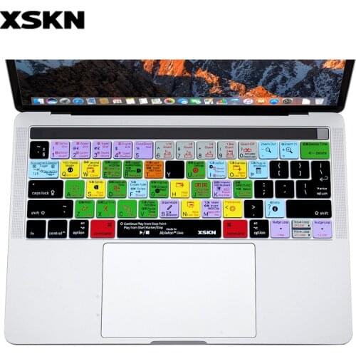 XSKN for Ableton Live Music Edit Shortcut Keyboard Skin Cover for MacBook Pro 13 15 A1706 & A1707 With Touch Bar (2016 Release)