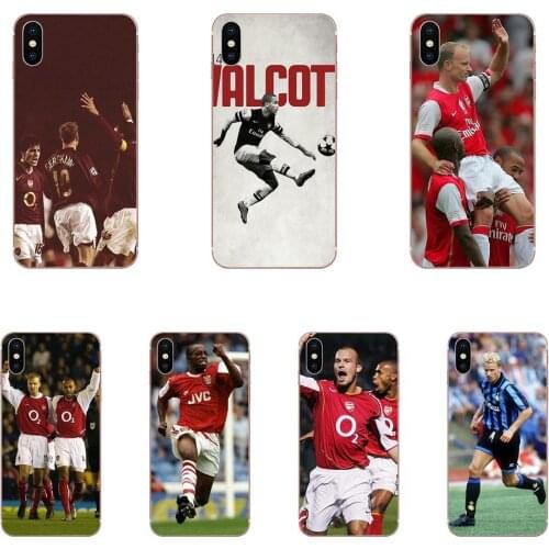 For iPhone 11 Pro Max Plus Pro X XS Max XR 8 7 6S SE 4S 5 5C 5S SE 2020 Luxury Cool Phone Case Therry Henry Dennis Bergkamp