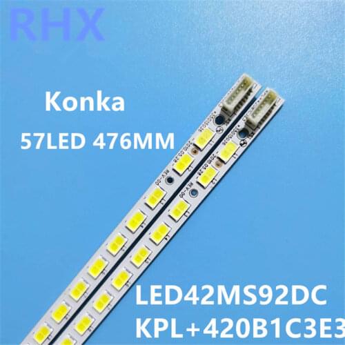 FOR Konka LED42MS92DC light strip lamp board 37017892 with screen KPL+420B1C3E3 1piece=57LED 476MM 100%NEW