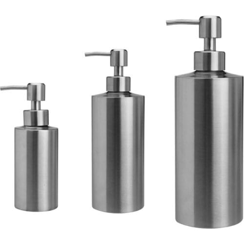 Liquid soap dispenser bottle gel bottle 304 stainless steel Kitchen Bathroom Lotion Pump 250ml/350ml/550ml Hand Soap Dispenser
