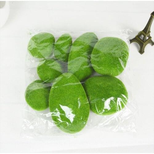 Simulation fake moss suit flocking stone flower props window set outdoor decoration shot