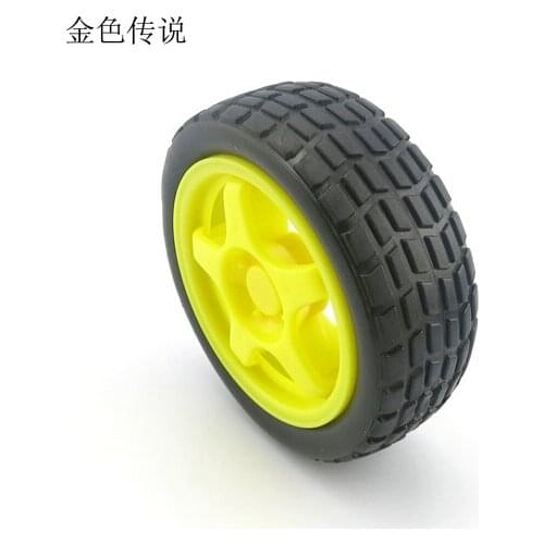 JMT 65 * 26mm Flat Diameter 5.3 Wheel Rubber Tire DIY Trolley Accessory Robot Model Car Spare Parts F19183