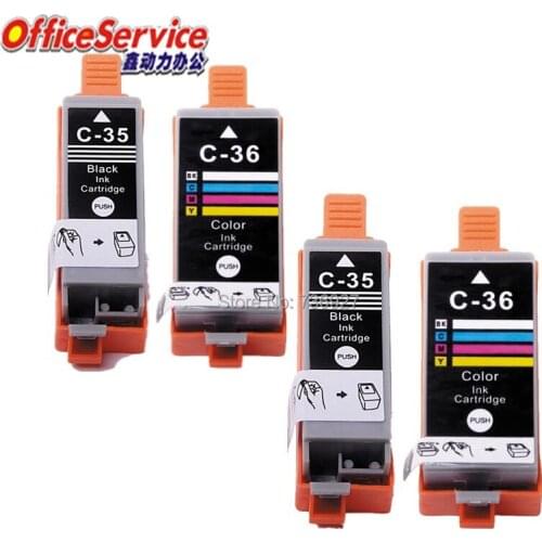 4X=2Sets PGI-35 CLI-36 PGI35 CLI36 Compatible ink Cartridge For Canon IP100B IP100 with battery mini260 mini320 inkjet printer