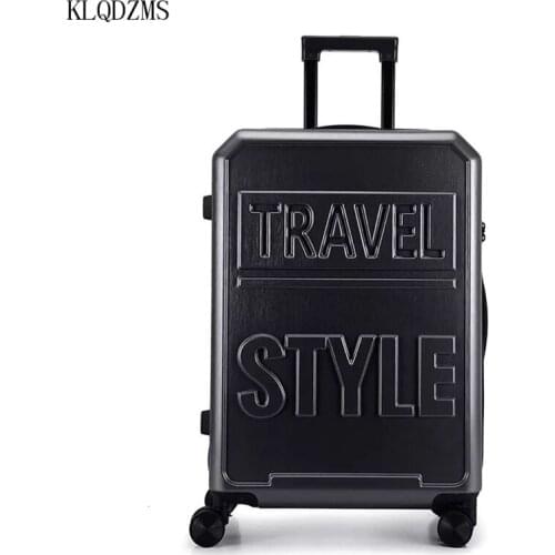 KLQDZMS 20/24inch travel stlye PC rolling luggage spinner hight capacity trolley suitcase wear resistant travel luggage wheel