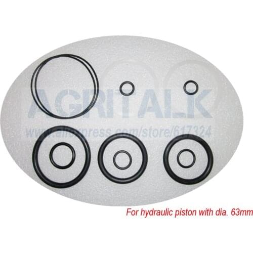 The set of hydraulic lift O rings repair kit for Jinma series JM184-JM254 tractor, the diamter of the hydraulic piston is 63mm