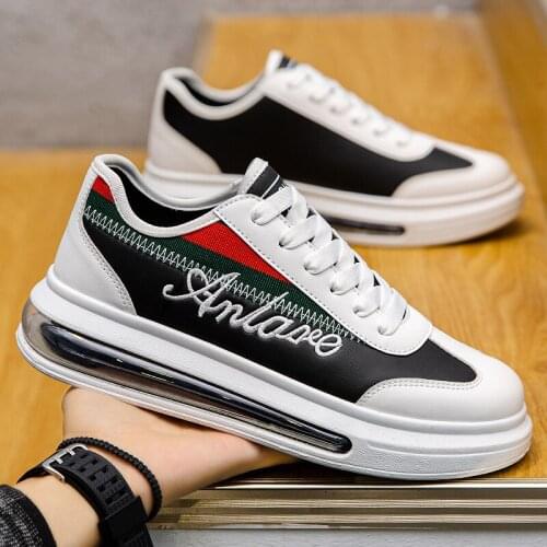 Sneakers Men Outdoor Jogging Sport Shoe Air Waterproof Cushion Leather Tourism Thick Bottom Casual Training Running Tennis Shoes