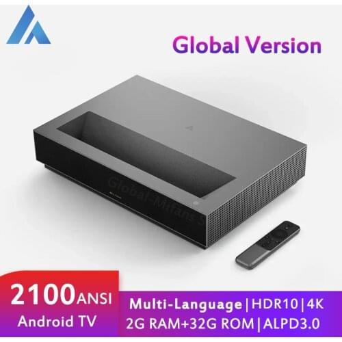 Fengmi Laser Projector TV 4K Cinema Global Edition 2100ANSI Lumen Home Theater HDR10 Dolby DTS Audio Android TV Google Play