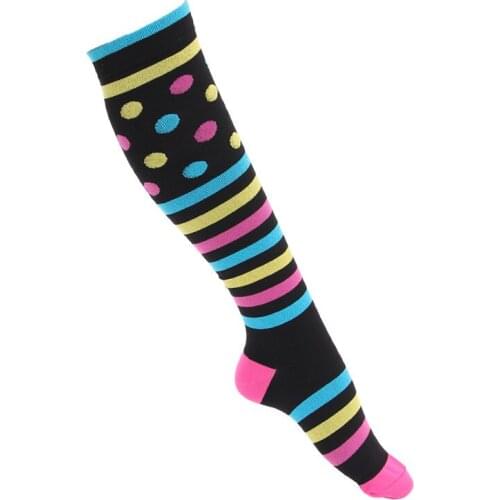 Men Women Running Socks Sports Compression Happy Tube Socks Support Nylon Unisex Outdoor Racing Long Pressure Nurse Stockings
