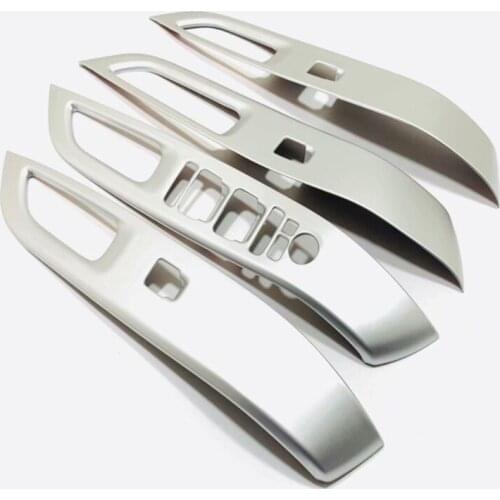 Carbon Fiber Window Lift Switch Cover Trim Inside Armrest Frame Inner Accessories Car Styling For Hyundai Tucson 2021 2022 2023