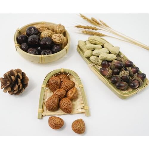 Restaurant Desktop Decoration Crafts Simulation Plastic Peanut Walnut Dried Fruit Jujube Food Model Decorative Props 20pc/lot