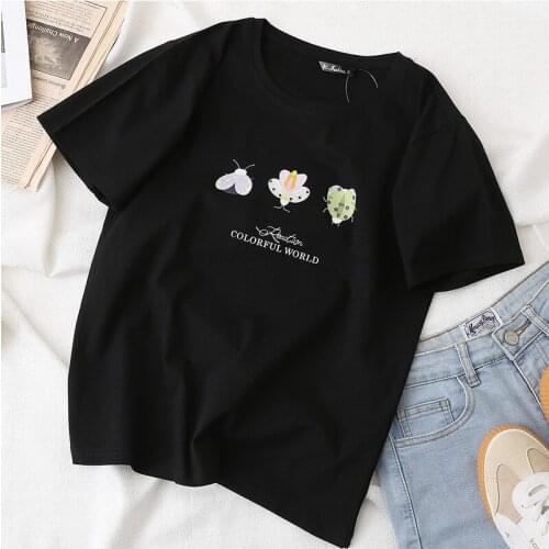 New Womens fashion soft casual breathable cotton short sleeve T-shirt
