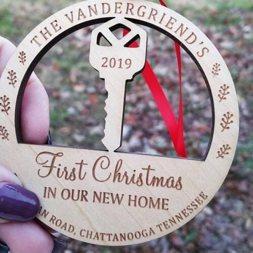 New Home Ornament, Personalized Christmas First Home Ornament, Key wedding Gift For Couple, New Home Keepsake, Christmas Decor